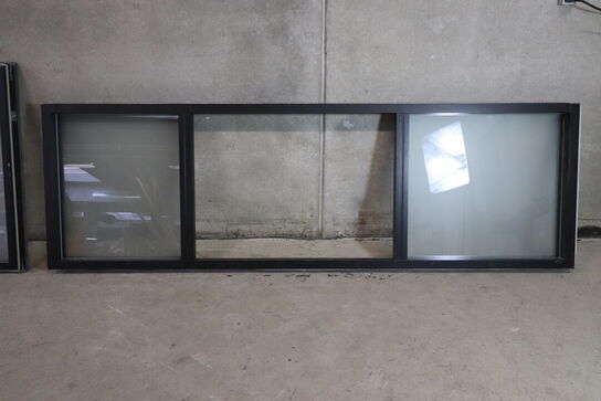 1 stk. Rationel vinduesparti m. topstyret vindue,   m. 3-lags energiruder