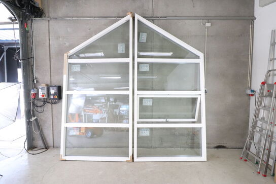 2 stk. Rationel gavlvinduespartier