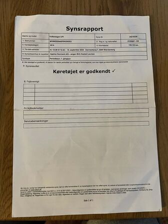 Personbil VOLKSWAGEN Up! 1.0 Mpi Bmt 60 Hk 5 Dørs *MOMSFRI*
