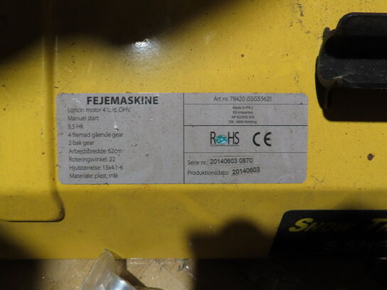 Sneslynge til fejemaskine