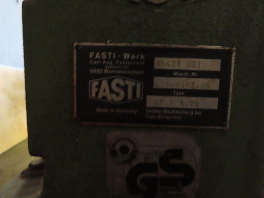 Metalbeabejdningsmaskine, FASTI 85421 021