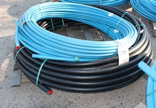 100 m 25 mm pem slange + 50  m 32 mm pem slange + 100 m 50 mm slange pn8 (alle med et par ridser) ubrugt