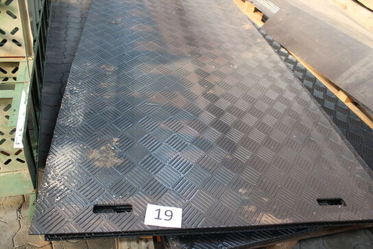 8 stk. Køreplader pvc 300x115 cm ubrugt