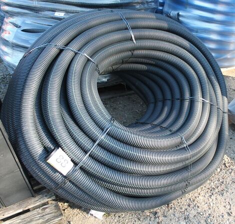 150 m 65 mm pe drænslange ubrugt