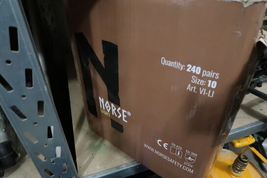 Kasse med arbejdshandsker