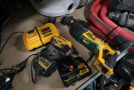 Akku håndværktøj DEWALT DCS380 med 3 stk. ladere og 2 stk. batterier 