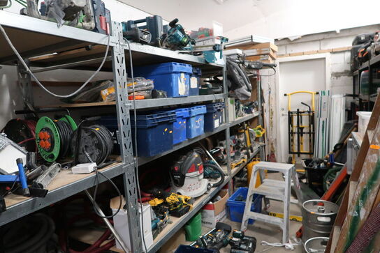 3 fag lagerreoler uden indhold (læs beskrivelse)