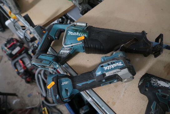 4 stk. akku håndværktøj MAKITA DJV181, DJR187, DTM52 m.fl.