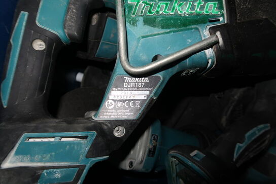 4 stk. akku håndværktøj MAKITA DJR187, DGA506 m.fl.