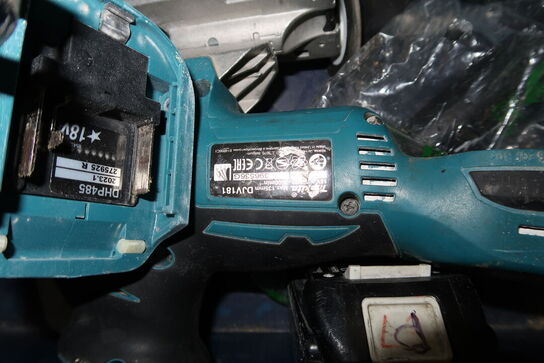 3 stk. akku håndværktøj MAKITA DJV181,  DHP485 m.fl. med batteri 