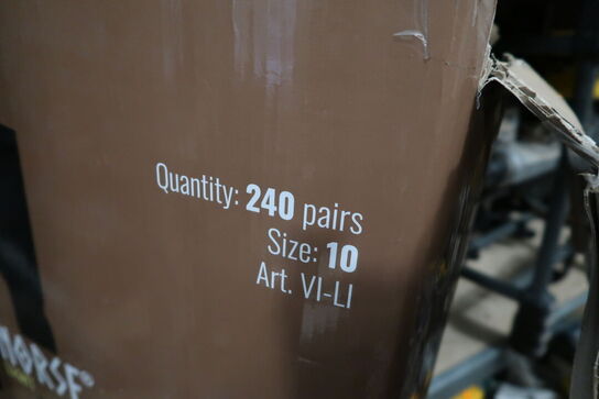 Kasse med arbejdshandsker