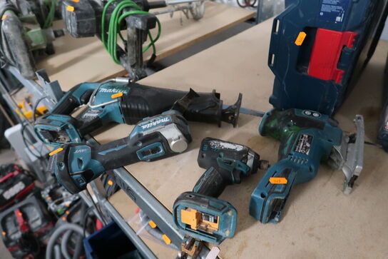 4 stk. akku håndværktøj MAKITA DJV181, DJR187, DTM52 m.fl.