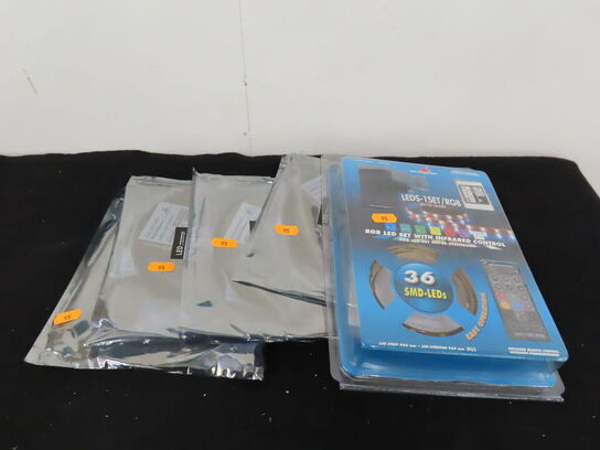 Led kit med remote og 4 stk led bånd.