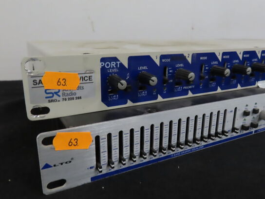 Mixer og equalizer til rack