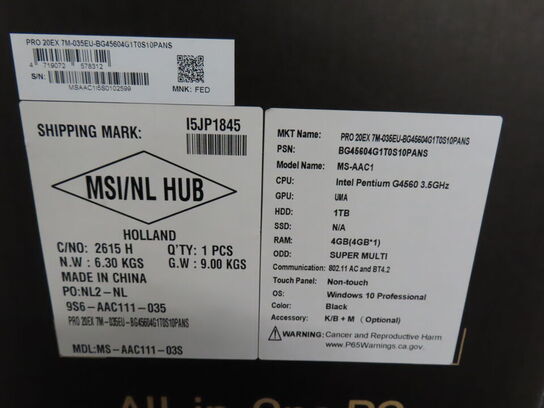 Computer MSI PRO 20EX 7M