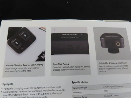 2 stk. Mikrofonsystemer trådløst SARAMONIC