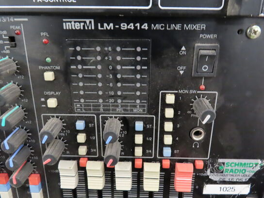 Mixer til rack og cd-afspiller til rack INTERM LM-9414