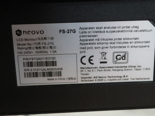 27" NEOVO FS-27G skærm