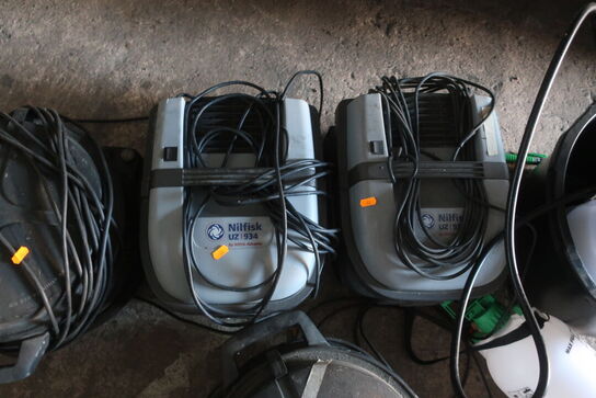 4 stk. støvsuger NILFISK og 3 stk. sprøjter