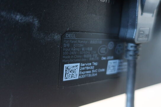 2 stk. monitor DELL P2719H, mus, tastatur og headset