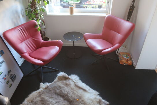 2 stk. stole HJORT KNUDSEN, bord og skin