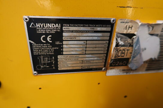 3-hjulet El-Gaffeltruck HYUNDAI 20BT-7
