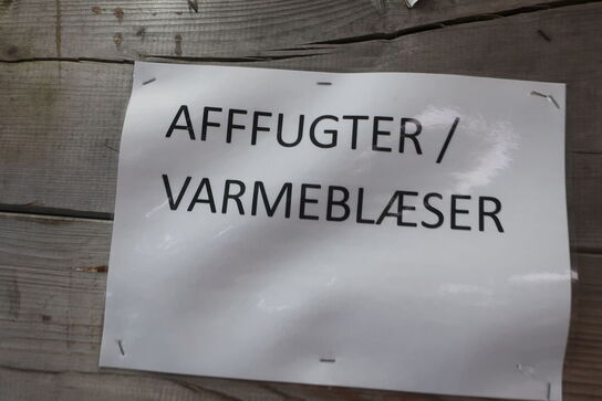 Affugtere samt varmeblæsere