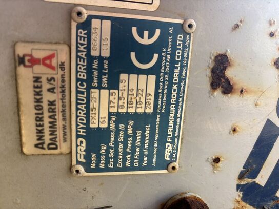 Hydraulisk nedbrydningshammer FX15-2FT