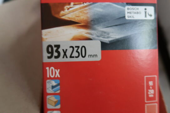 9 pk. KWB slibepapir 93x230 mm - 10 stk. i hver pakke 