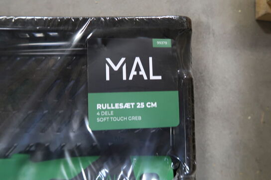 4 pk. MAL JÆVNE FLADER MALERRULLESÆT 25 CM