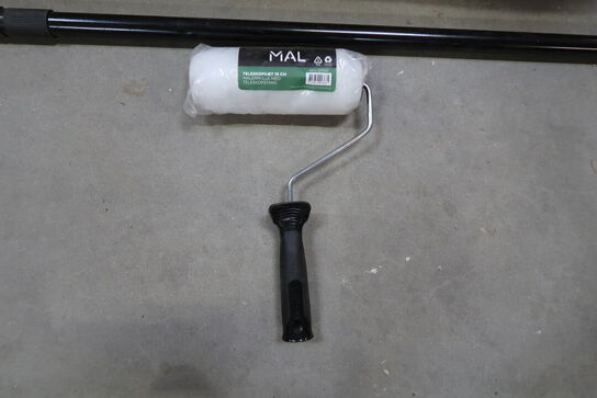 11 sæt MAL MALERRULLE MED TELESKOPSTANG 18 CM