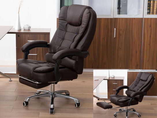 Kontorstol model "MAYOR", brun.